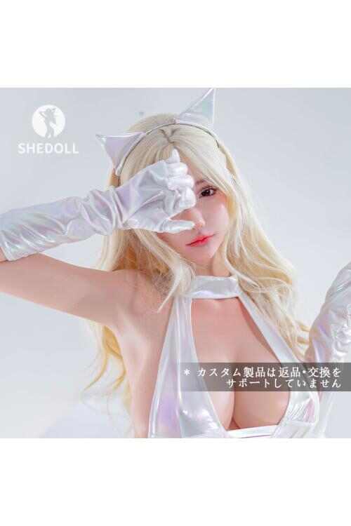 SHEDOLL 原神雷電將軍COS版·163cm巨乳楚琳｜可拆貓耳×液態銀戰甲（波波頭假髮/永久妝容）